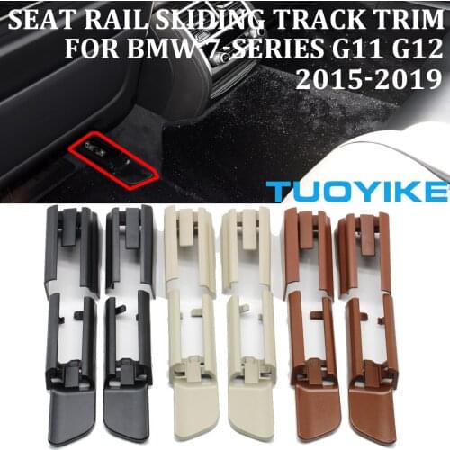 LHD RHD Car Left Right Seat Rail Sliding Track Black Cover Trim Replace Truffle Oyster For BMW NEW 7-Series G11 G12 2015-2019