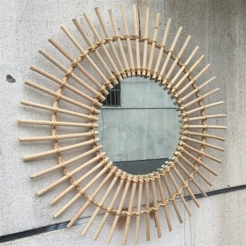 Hot selling 50cm makeup mirror creative art high quality decoration round mirror