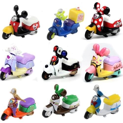 Takara Tomy TOMICA alloy car model mini toy cute car decoration ornament Mickey motorcycle toy girl gift