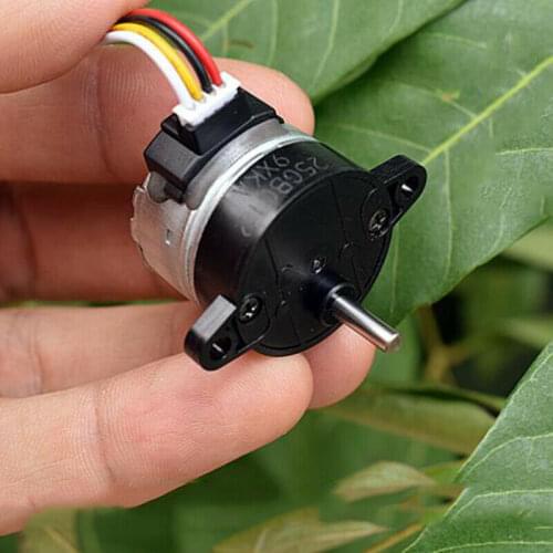 Nidec DC 6V 25mm Full Metal Gearbox Gear Stepper Motor 2-phase 4-wire NdFeB Magnetic Rotor Reduction Ratio 1:12