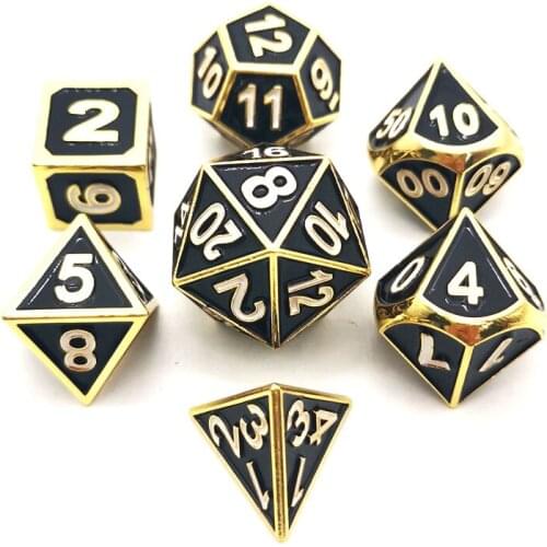 New arrival Metal dice dobbelstenen d4-d20 dnd dice set 7pcs/Set upscale polyhedral dados Dados rpg rol