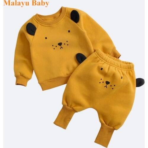Newborn baby clothes suit new autumn baby clothes fashion print cool lion shirt + pants 2 pieces fashion childrens clothing