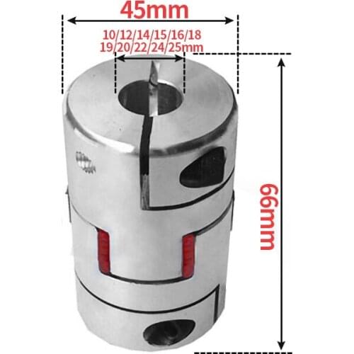 Plum coupling star engraving machine servo motor coupler D45 L66 inner hole 10/12/14/15/16/18/19/20/22/24/25mm