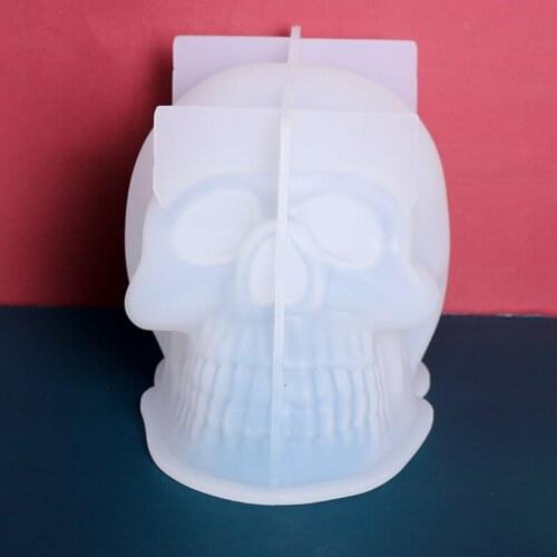 3D Skull Shape Big Size Silicone Molds for Halloween Ornament DIY Supplies Props DIY Halloween Aromatherapy Making Mold
