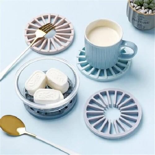 Foldable Pot Holder Mat, Drink Coaster, Collapsible Silicone Pot Pan Holder Spoon Rest Save Much Space for Kitchen Home