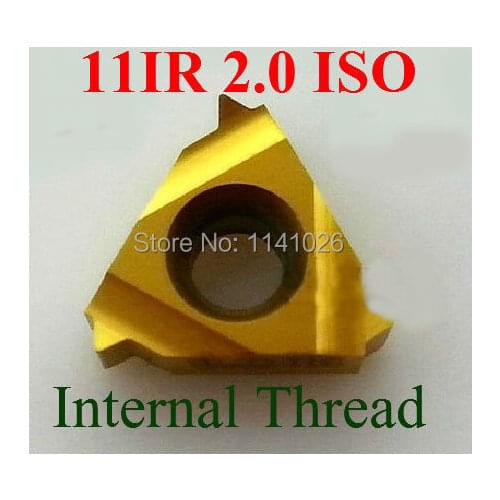 11IR 2.0 ISO Carbide Threading Inserts Internal Threading Insert Indexable Lathe Inserts for Threaded Cutter Lathe Tool