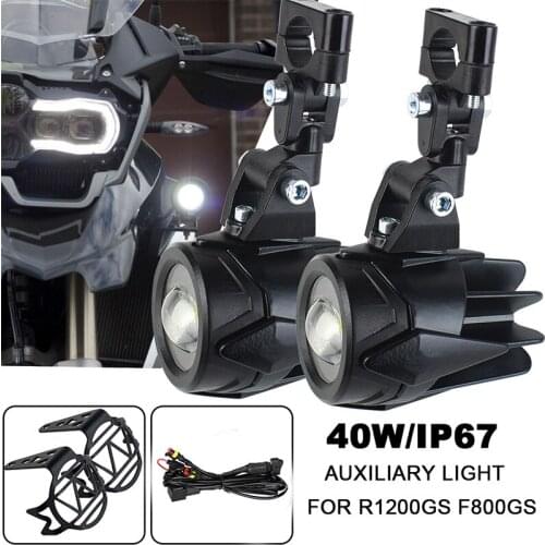 Auxiliary Fog Lights 40W LED Assembly Motocycle For BWM R1200GS ADV F800GS R1100GS Motorbike Safety Driving Lamp