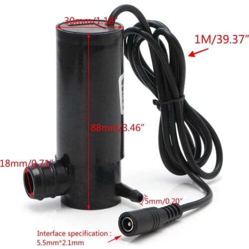 Top Quality DC 12V/AC 220V 36W Submersible Water Pump 10m 400L/H Car Wash Bath Fountain Oct26-A