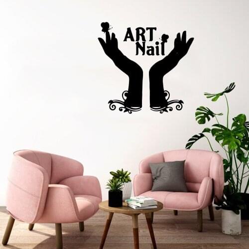 Funny Nail Salon Nursery Wall Stickers Vinyl Art Decals For Kids Rooms Decoration Decoration Accessories Murals