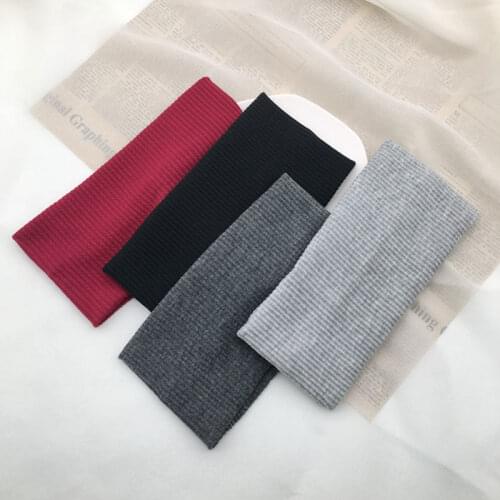 Women Headband Solid Color Classic Womens Cotton Stretchy Headband Sport Hair Band For Girl Elastic Hair Accessories Lady