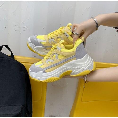 Womens lace-up mesh breathable wear-resistant casual platform shoes tenis feminino Spring womens shoes fashion sneakers U27-51