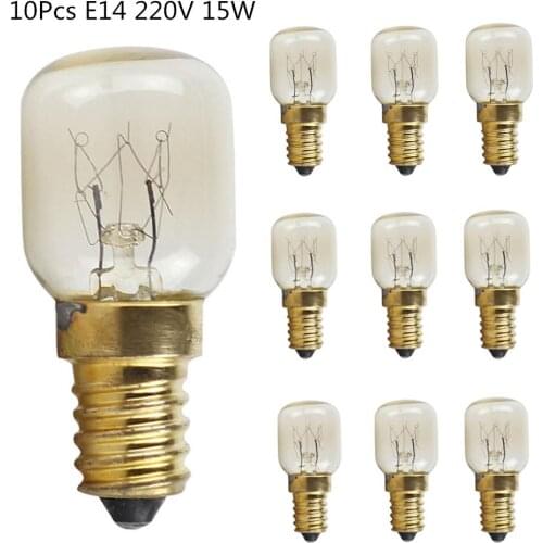 10Pcs 15W/25W E14 220V 300 Degree High Temperature Resistant Microwave/Oven Bulb
