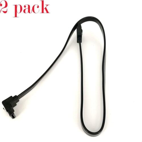 2Pcs 45cm SATA 3.0 III SATA3 6Gb / s SSD Hard Drive Data Direct /Right Angle Cable HDD / SSD desktop internal installation