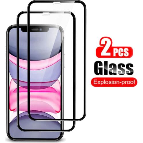 2Pcs Glas For iphone 11 Pro Max Protective Glass on aifone X 10 Xr Xs aiphone 11Pro Max ScreenProtector On iphone11 Promax Armor