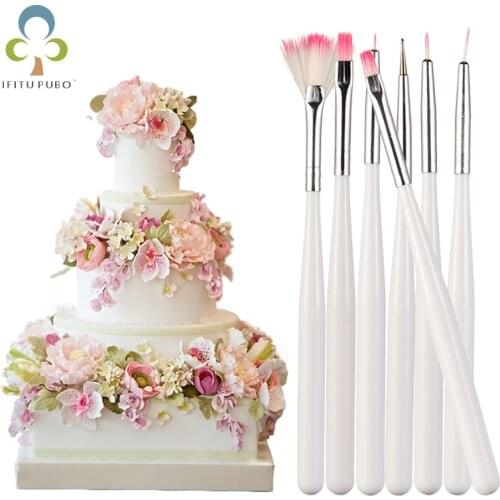 3/7pcs Fondant Cake Painting Brush Decorating Dusting Promotion Icing Pastry Cake Decorating Pen Brush DIY Pastry cake Tools ZXH