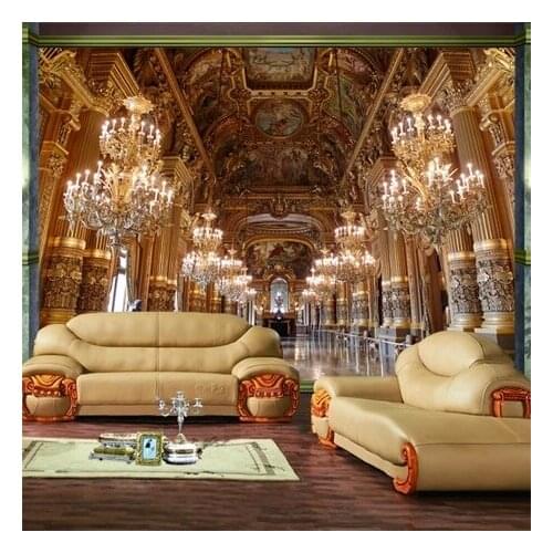 Custom Paris Versailles Corridor 3D Photo Wallpapers Mural for Living Room Restaurant Hotel Luxury Home Decor Wall Paper 3D
