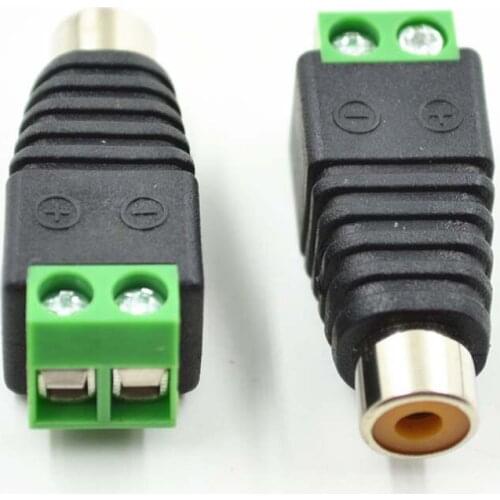 5pcs AV Connector Lotus Female RCA Cable Adapter Audio And Video Plug Audio Cable Connector D05 Free Welding Screw