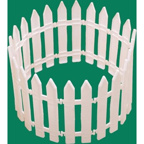 5pcs Plastic Fence Courtyard Indoor Garden Fence Kindergarten Flower Garden Vegetable Small Fence DIY Christmas Decoration