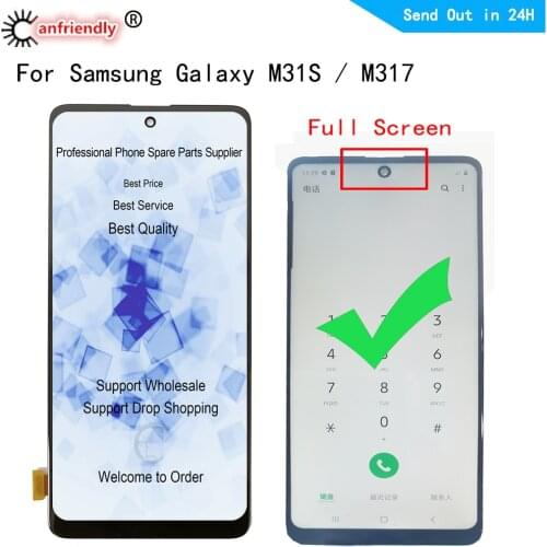 6.5" Incell LCD For Samsung Galaxy M31s SM-M317F SM-M317F/DS LCD Display Full Screen Touch Panel Digitizer With Frame Assembly