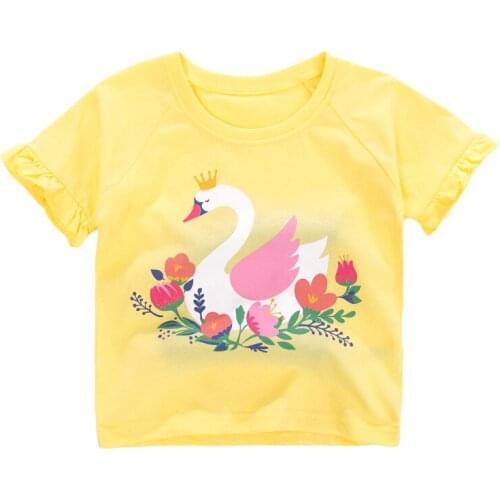 Bambino New Year 2021Tshirt for Girls Cartoon Summer Children Tops 2-7Years Little Kids Clothing Baby Costume Pure Cotton Shirt