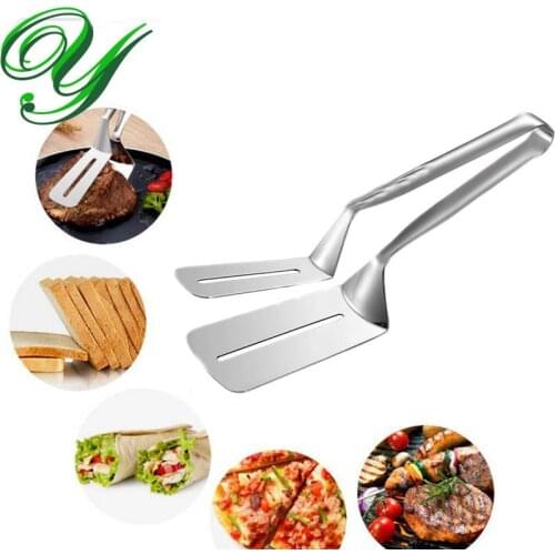 Stainless steel bbq cooking tongs turner 10' hamburger patties server pasta slotted spatula spoon kitchen utensil barbecue tools