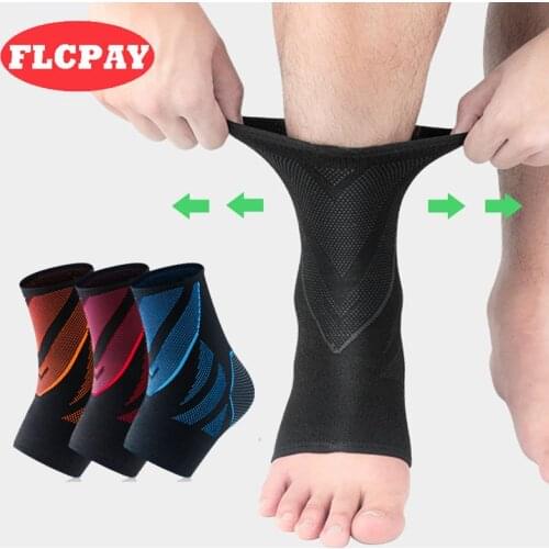 1 Pair Ankle Brace Compression Support Sleeve Elastic Breathable For Lnjury Recovery Joint Pain Foot Sports Sock Ankle Protector