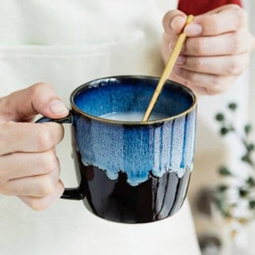 Creative Retro Mug Coffee Cup Ceramic Cup Home Simple Breakfast Cup Milk Oatmeal Cup Water Cup Tea Cup