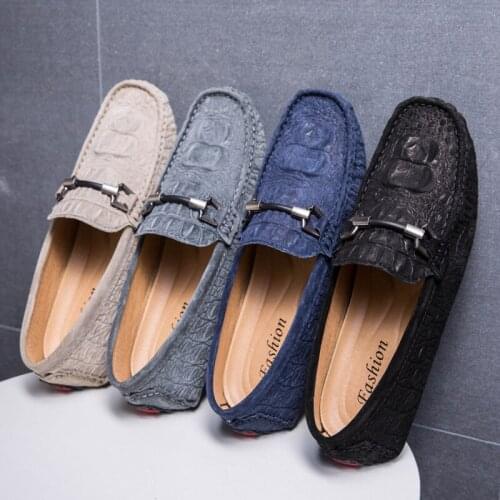 Mens Shoes Genuine Leather Cowhide Sets Business Shoes Soft Comfortable Casual Driving Shoes