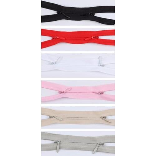 10pcs breastfeeding clothes double-headed invisible zipper 55cm long dress breastfeeding summer outing feeding milk dark zipper
