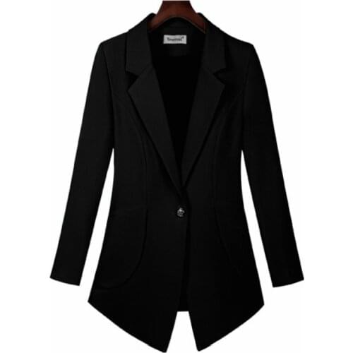 Ladies coat spring and autumn fashion long-sleeved solid color temperament Slim OLprofessional elegant office ladies jacket suit