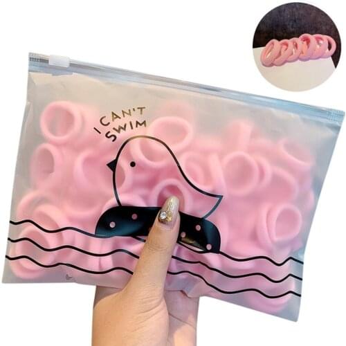 50 Pack Girl Hair Bands Colorful Fashion Disposable Rubber Elastic Lady Headband Fashion Colorful Korean Style Girls Hair Bands