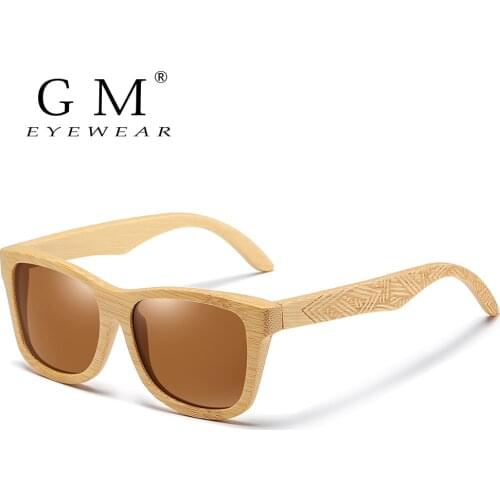 GM Real Wood Sunglasses Polarized Wooden Sunglasses UV400 Sunglasses Bamboo Wooden Sunglasses Brand With DropShipping