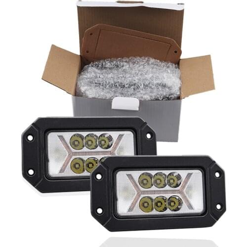 Flush Mount Led Pods Work Light White Yellow Led DRL Fog Lamp Signal Lights Car Running for 4x4 Offroad Truck ATV SUV Auto