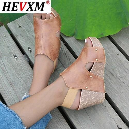 Summer Pumps High Heels Platform Wedge Sandals For Women Wedges 9cm High Heel Fish Mouth Retro Womens Shoes Platform Sandalias