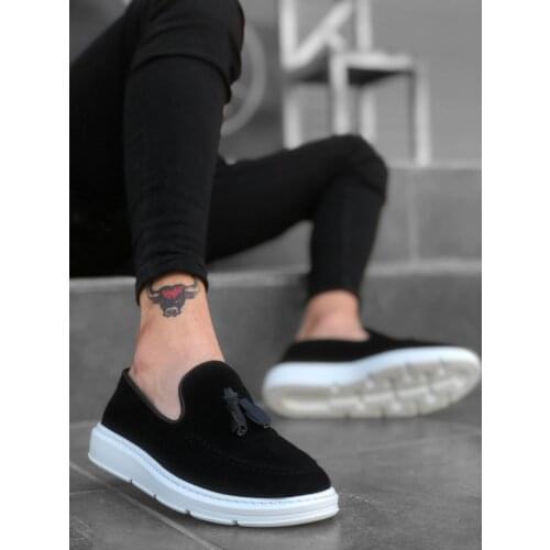 BA0005 Step-in High Base Classic Suede Arched Tassels Corcik Male Shoes