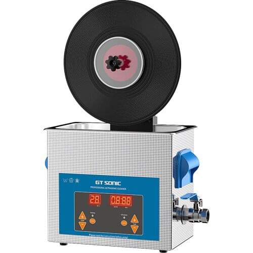 GTSONIC 6L Ultrasonic Vinyl Record Cleaner with Bracket for Wash 7-12 Inch LP EP Discs