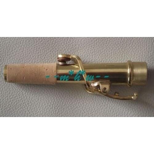 Excellent Soprano saxophone neck gold lacquer brass material