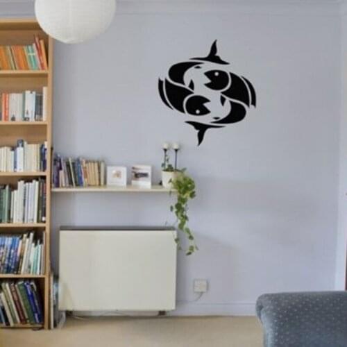 Tattoo Star Sign Picture Fish Zodiac Vinyl Waterproof Wall Stickers for Living Room Wallpaper Decals Bedroom Poster K731