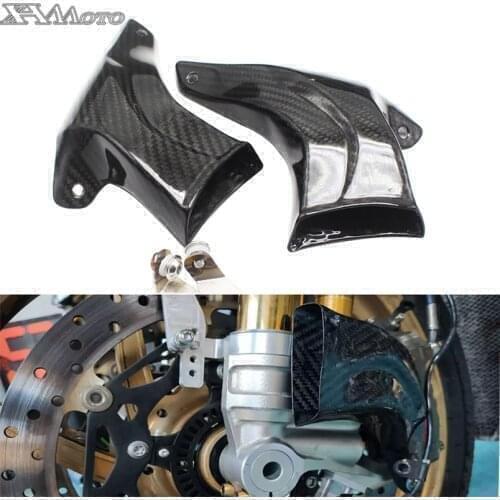 Brake Air Intake Pipe Fairing Cover Brake Duct Cooler Radiator For Ducati Panigale V4 V4R V4S 1299 RS carbon fiber