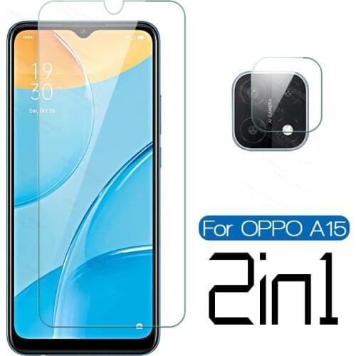1-to-2 Camera Glass For OPPO A15 A 15 A53 A 53 Protective Glass On For OPPO A53S A 53S OPPOA15 Light Phone HD Screen Film Sklo