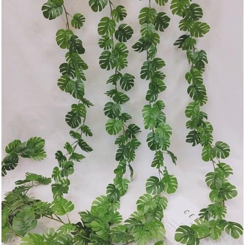 170cm Length Artificial Plants Turtle Leaf Rattan Pine Needle Hanger Green Leaves Home Wedding Garden Decorative Fake Vine