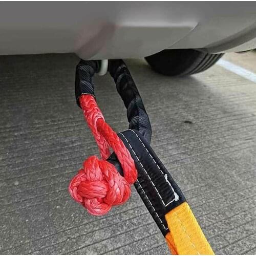 38000Lbs Break Strength Synthetic Soft Shackle 1/2" X 22 Inch Rugged Shackles with Protective Sleeve for Vehicle Recovery Tool