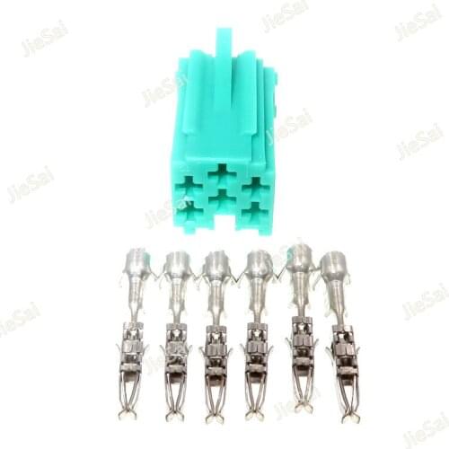 6 Pin 4A0 972 643A 4A0972643A Aux Stereo Socket Auto Electric Car Automobile Audio Connector For VW