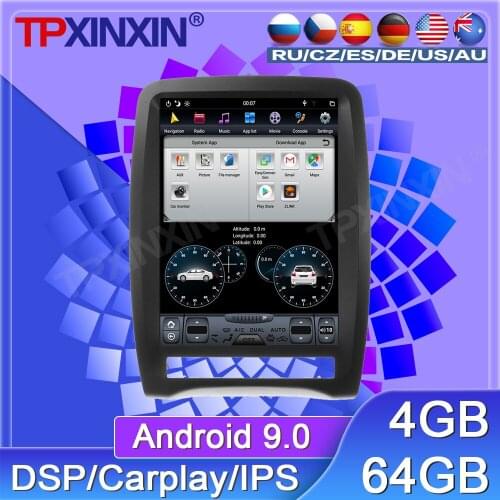 64G For Dodge Durango 2012-2019 Android 9 Car Tape Recorder Multimedia Player GPS Navigation Tesla 12.1'' Vertical HD IPS Screen