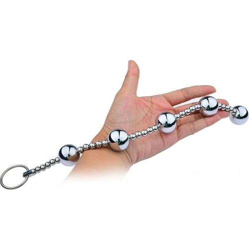 Butt Plug Stainless Steel Metal Anal Plugs Adult Product Prostate Massage Heavy Anus Beads Sex Toys for Men and Women Gay