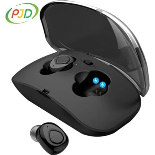 PJD TWS Wireless Headphones HD 3D Stereo Sport True Noise Cancelling Gaming Headsets with Charging Case Bluetooth Earphones