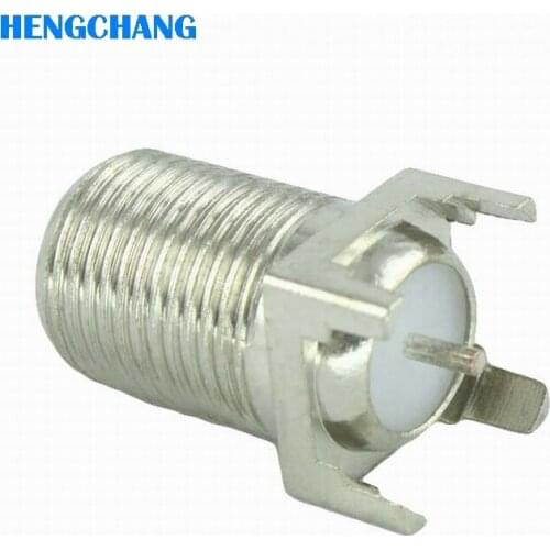 British system F type Female connector with stand PCB Mount Straight RF coaxial Connector 10pcs/lot