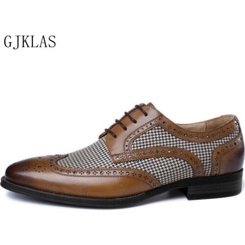 Brogues Men Italian Shoe Formal Business Shoes Men Brown Black Wedding Dress 48 Plus Size Elegant Dress Party Shoes for Men