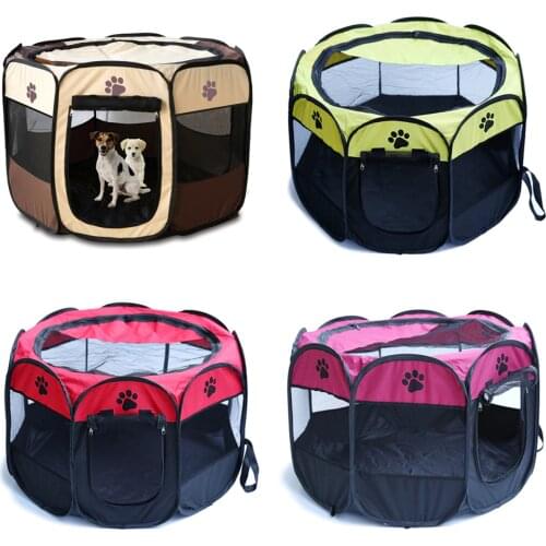 Pet Delivery Room Tent Playpen Dog Cat Fence Puppy Kennel Large Space Foldable Exercise Play In House Outdoor Octagonal Fence