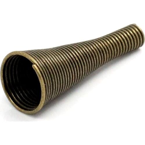 Doreen Box hot- Beads Horn Spring Shape Antique Bronze 24x9mm,50PCs (B23344)